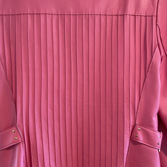 * St John Sport by Marie Gray pink leather jacket Sm - Picture 4 of 14